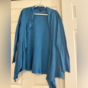Eileen Fisher Blue Open Knit Cardigan